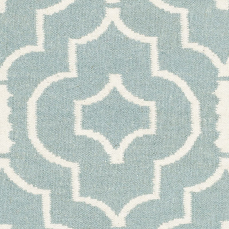 Beachcrest Home Masaryktown HandWoven Wool Light Blue/Ivory Area Rug